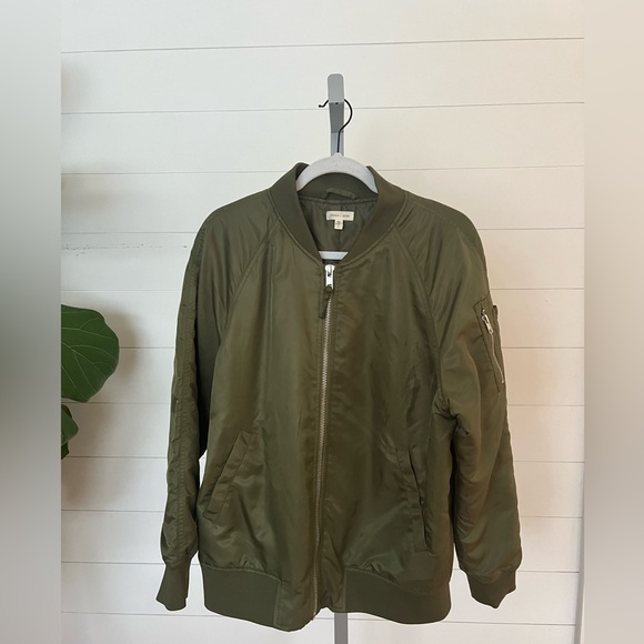 Silence + Noise Khaki Green Bomber Jacket - Picture 1 of 3